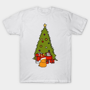 Cute Bunny and Christmas Tree T-Shirt